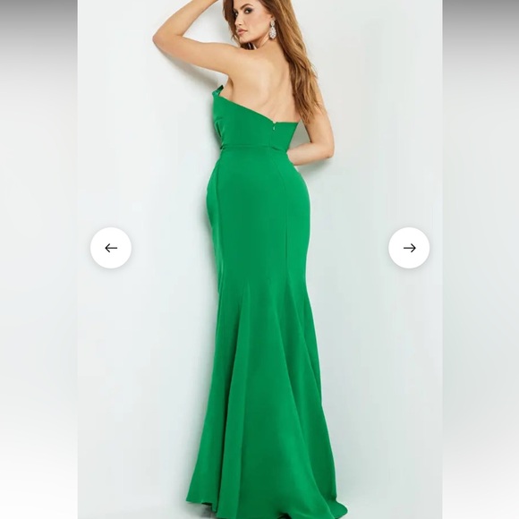 Jovani 06403 Black Ruched Dress without Wrap - Picture 3 of 14